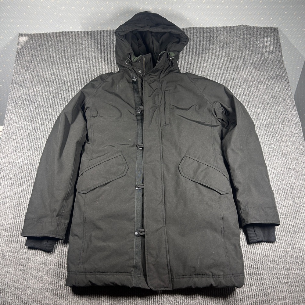 Gap Jacket Mens M ColdControl Max Tall Black Water Resistant Hooded Parka